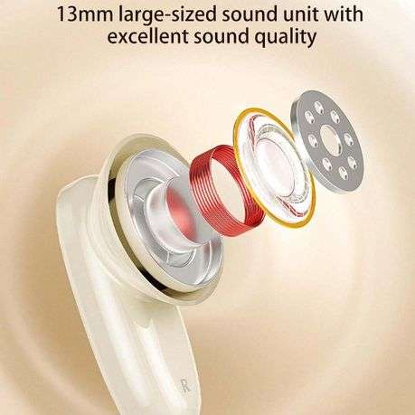 HP - H10I - HIFI Sound Sport TWS Wireless Earbuds - Beige