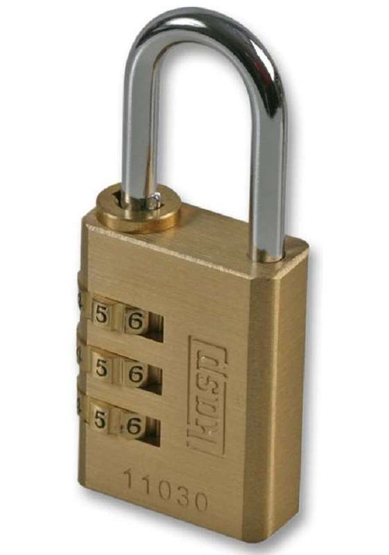 Kasp Security (K11030D) Padlock, Combination, Brass, 30mm