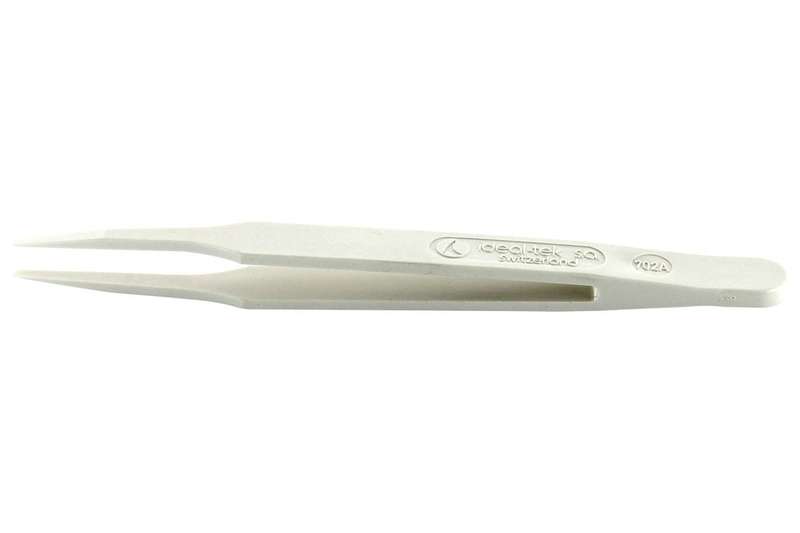 Ideal-Tek (702A.DG) Tweezer, Component Positioning, Bent, Round, POM