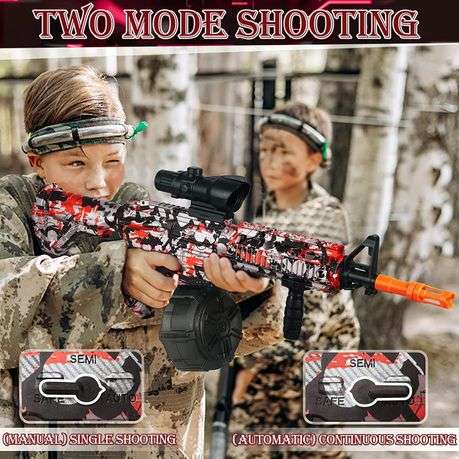 M416 Electric Gel Ball Blasters with 10000 Water Beads - Set of 2