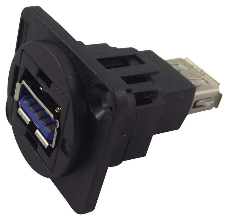 Cliff Electronic (CP30205NX) USB Adapter, Plain Hole, USB 3.0, FT