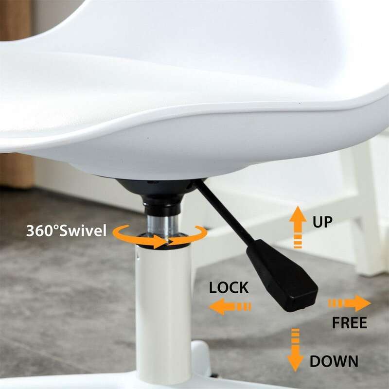 Modern Stylish Office Desk Chairs- 4 Pack - White