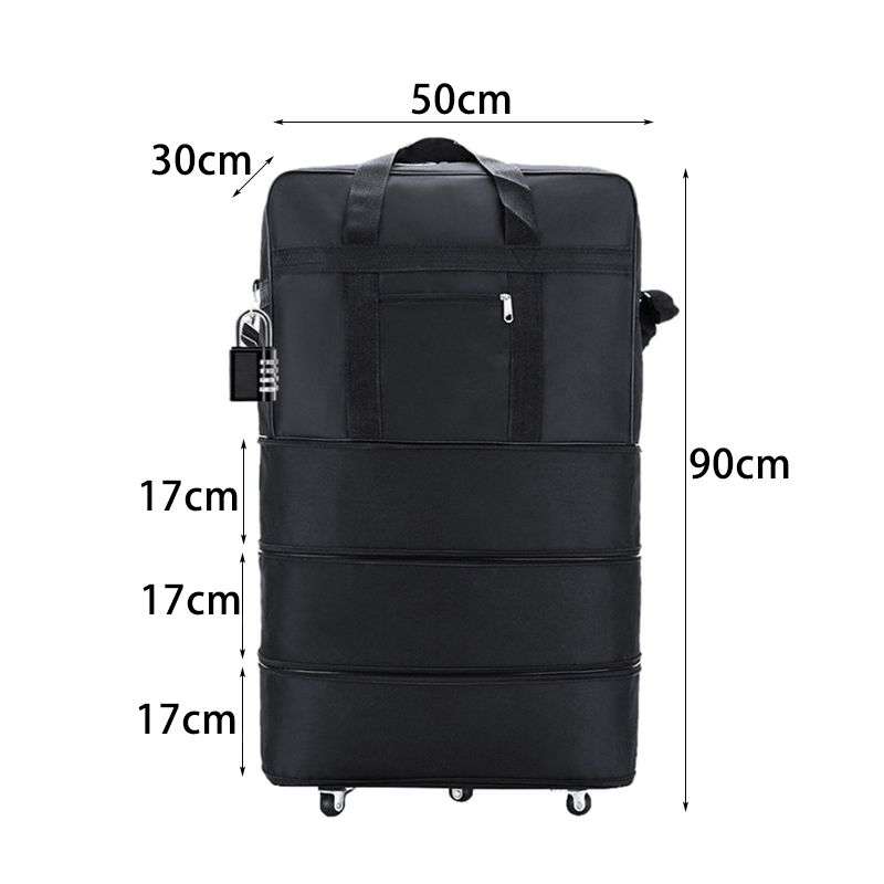 Expandable Foldable Luggage Suitcase With Wheels Rolling Travel Bag Small