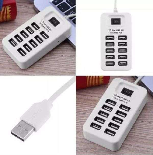 10 Port Hi-Speed USB 2.0 HUB Andowl