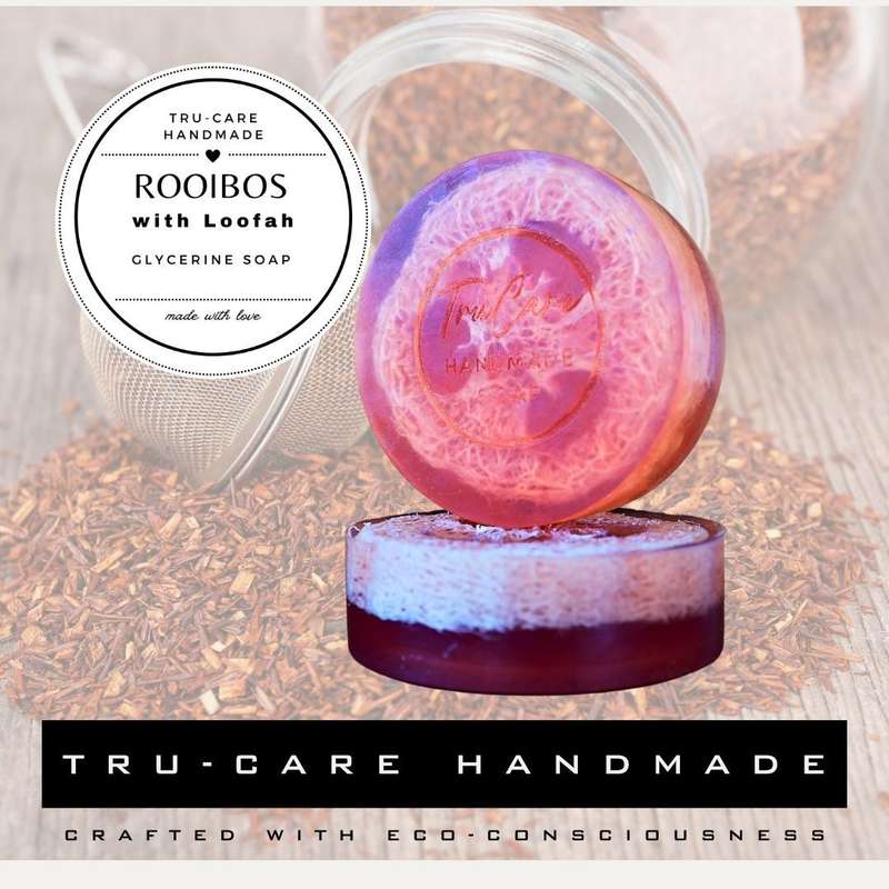 Rooibos Loofah Soap - Round Bar (2 Pack)