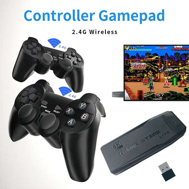4K HDMI Wireless Console Arcade Retro Game Stick