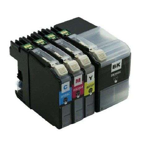 Brother LC539 Black & LC535 Cyan / Yellow / Magenta Ink Cartridges - Compatible