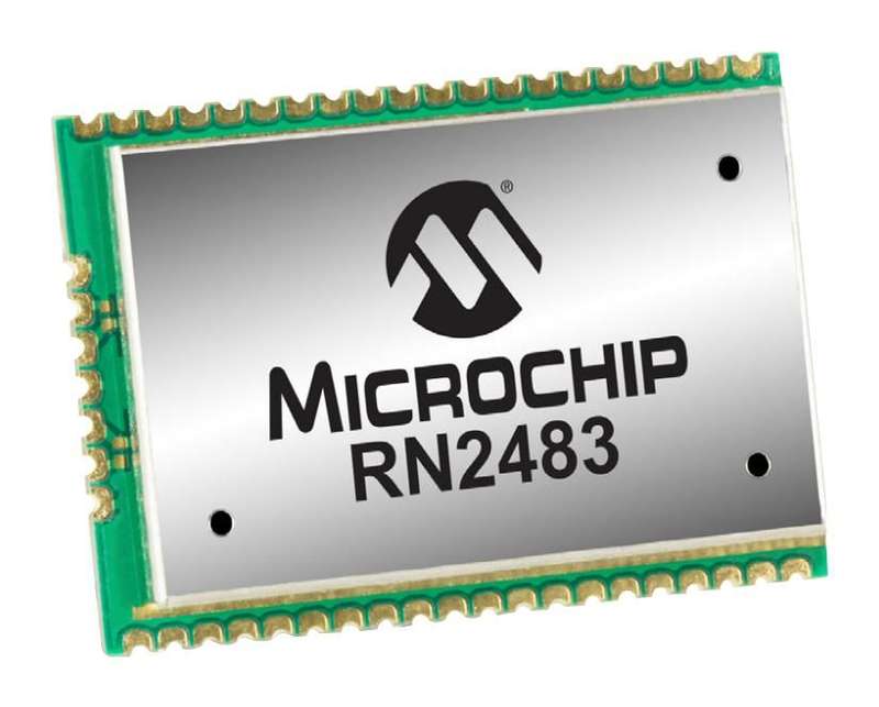 Microchip (RN2483A-I/RM104) Transceiver Module, FSK, GFSK, LoRa, 300Kbps