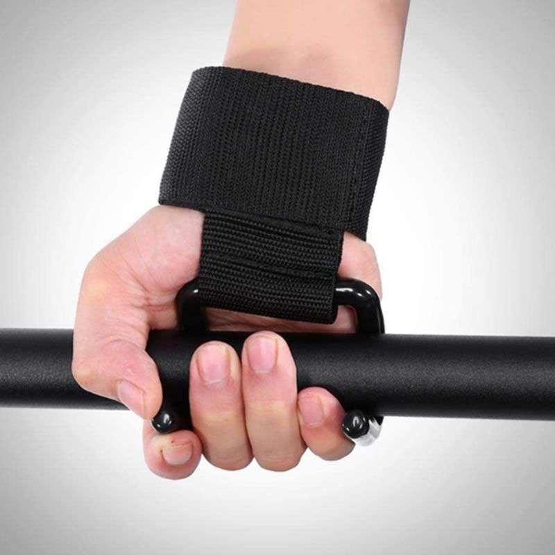 Weight Lifting Hooks with Wrist Straps TJ-6 x 2