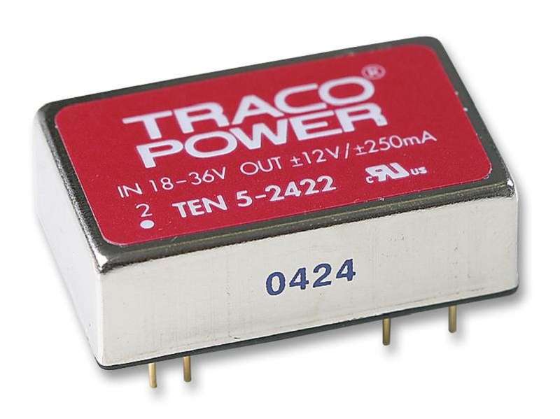 Traco Power (TEN 5-2422) Isolated Through Hole DC/DC Converter, 12V, 250mA