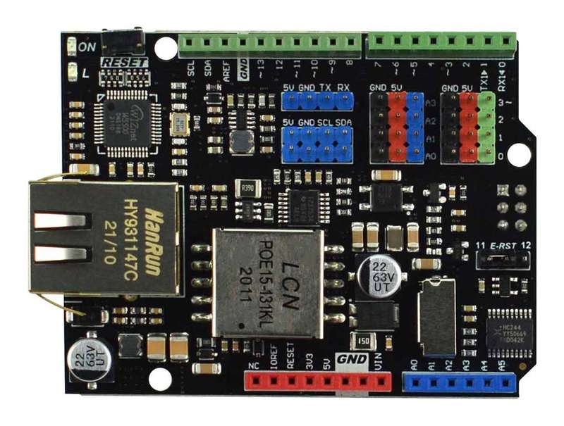 DFRobot (DFR0850) Ethernet And POE Shield, W5500, Arduino Ethernet Shield 2