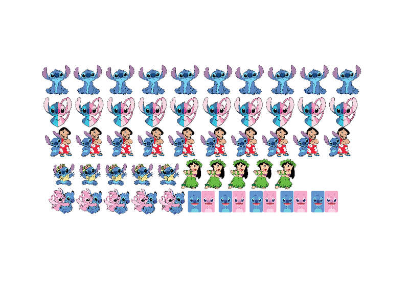 Lilo and Stitch Sticker Pack - 50 Assorted Vinyl Stickers Stitch 50-Piece Vinyl Stickers