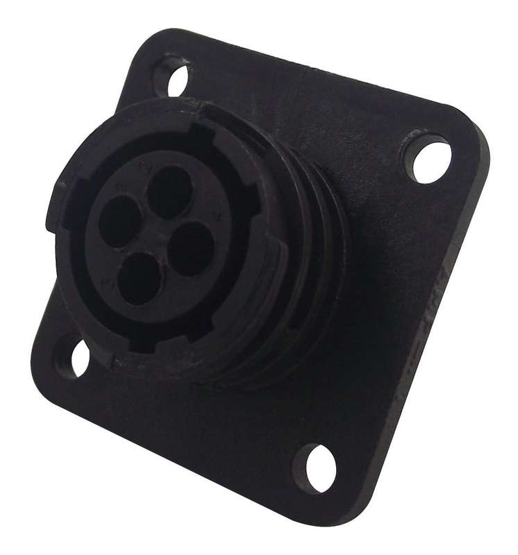 TE Connectivity (182921-1) Circular Connector, Receptacle, 4 Contacts