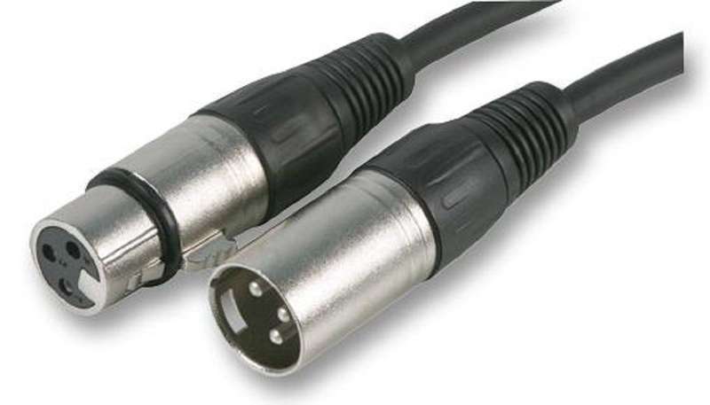 Pro Signal (SVC675S-3M) XLR Socket, 3 Way, 3m, Black