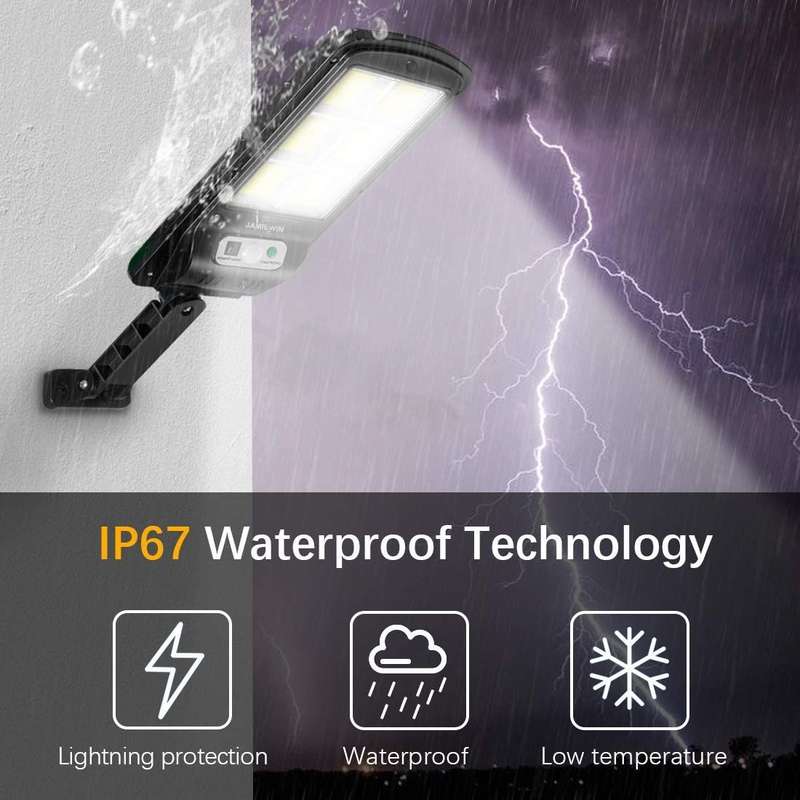 Outdoor 60W 120 LED Solar Motion Street Lamp - Set Of 2