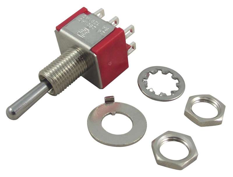 TE Connectivity (3-1825139-9)Toggle Switch, On-On-On, SP3T, Non Illuminated