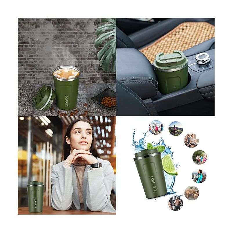 Stainless steel vacuum travel coffee mug - 510ml