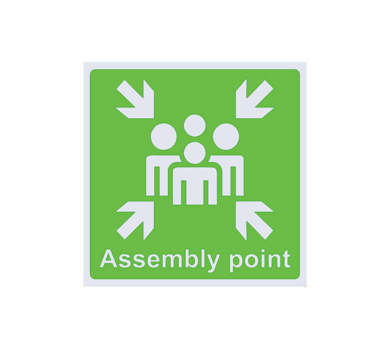 Emergency Assembly Point Safety Sign - Outdoor Signs - 44 cm