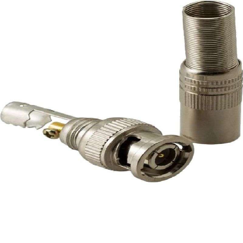 Pack of 100 Adapter BNC Jack Male Plug Connector To Coaxial Video RG59