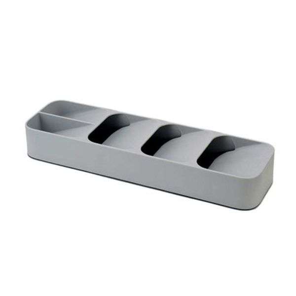 Smart Kitchen Cutlery Drawer Organizer Spoon Fork Storage Tray-Grey