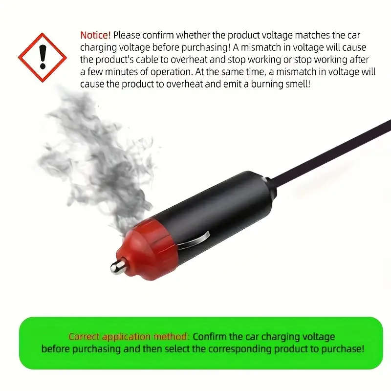 2in1 12V 120W Portable Mini Car Heater Fan - Plug-in Vehicle Defogger