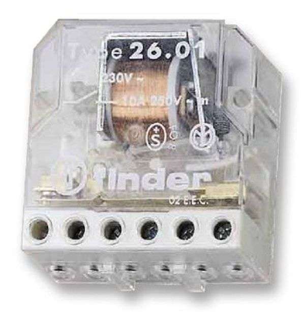 Finder (26.01.8.230.0000) General Purpose Relay, 230 VAC, 10 A