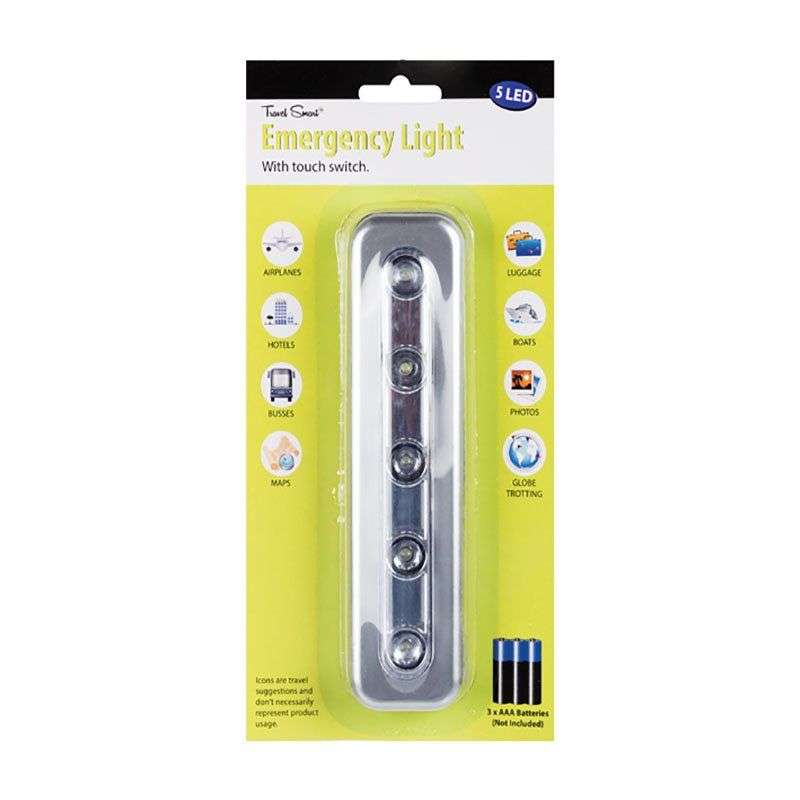 Travel Smart - Emergency Light - 5 LED - Touch Bar - Uses 3 x AAA Batteries - Open Box