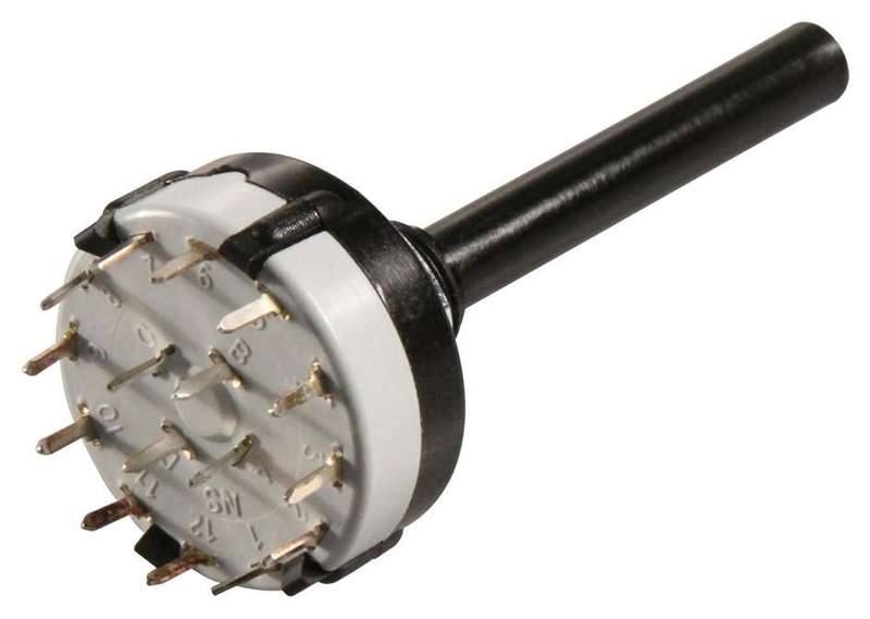 Lorlin (CK1052) Rotary Switch, 3 Position, 4 Pole, 30 °, 150 mA, 250 V, CK