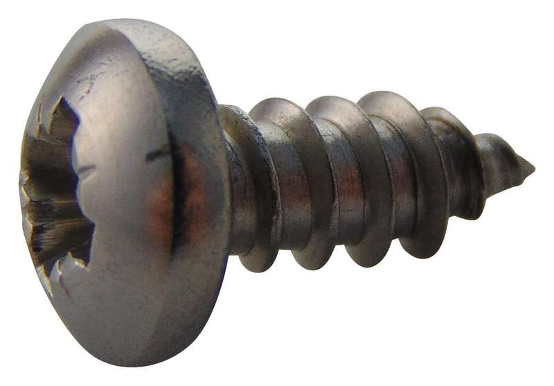 TR Fastenings (N80.375 PRA2ABS100-) Screw, Self-Tapping, No.8, 9.5 mm