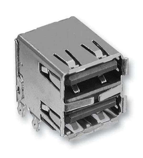 Amphenol Communications (72309-8014BLF) USB Stacked Connector, USB Type A