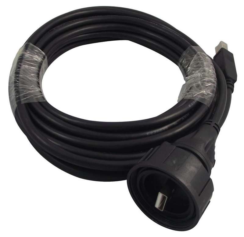 Bulgin Limited (PX0840/A/5M00) USB Cable, Type A Plug to Type B Plug, 5 m