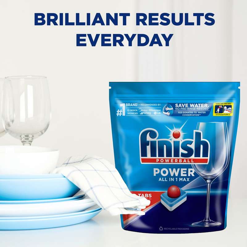 Finish 100's Auto Dishwashing All In One Max Tablets, Regular
