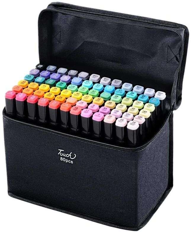 80 Pieces Of Double Head Alcohol Oil Color Art Marker Set
