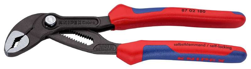 Knipex (87 02 180) 180mm HiTech Water Pump Pliers