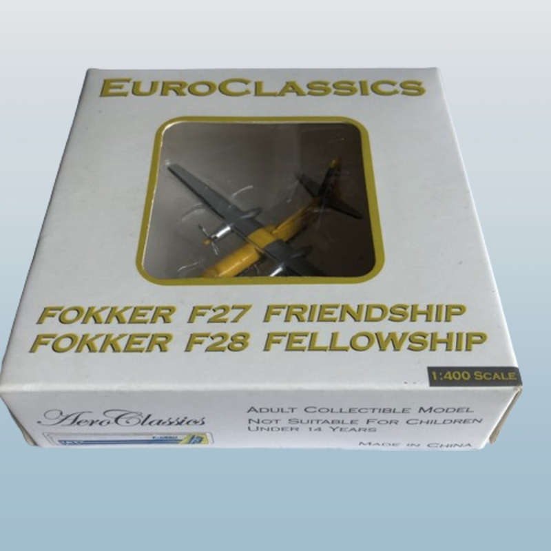 1:400 Scale, TAT European Airlines,Fokker F-27, Diecast Alloy Display Model