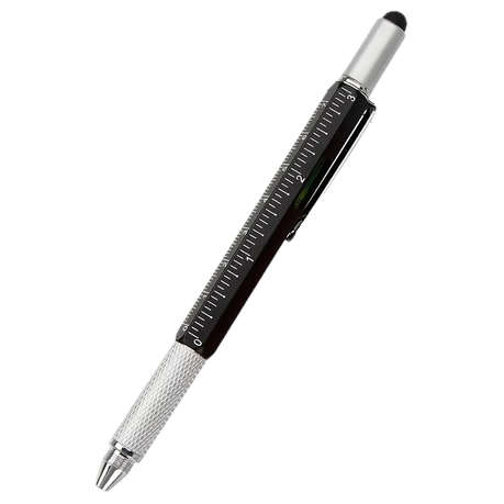 Metal multi-tool pen 6-in-1 - black