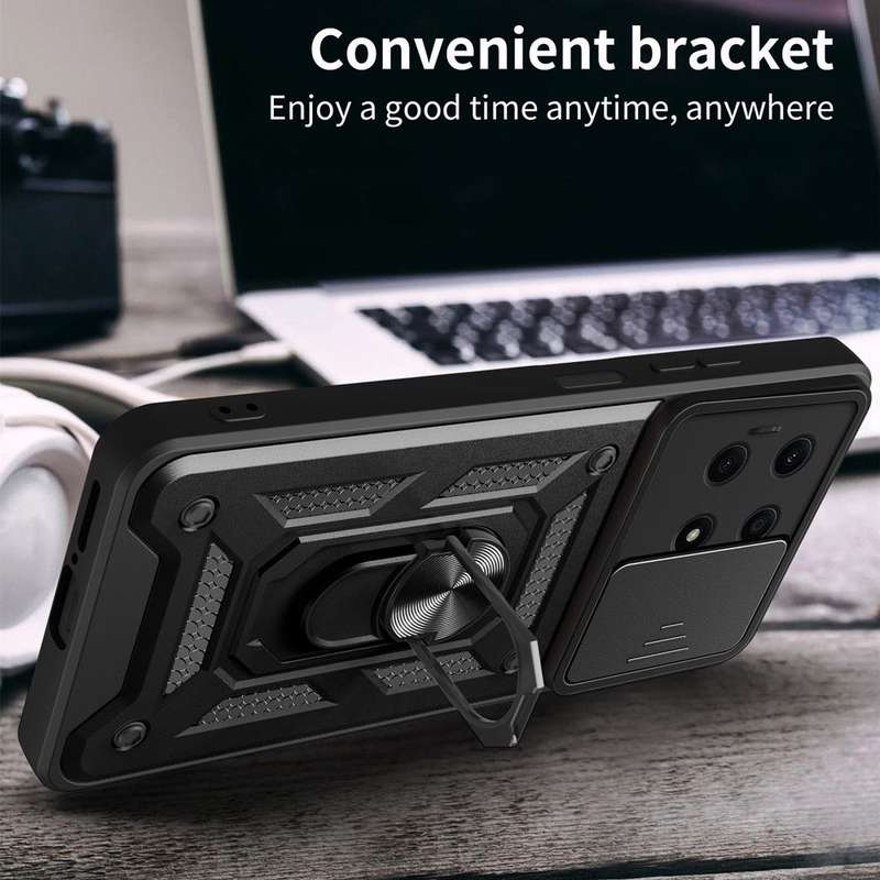 Honor X6A Shockproof Case with Sliding Camera Protection