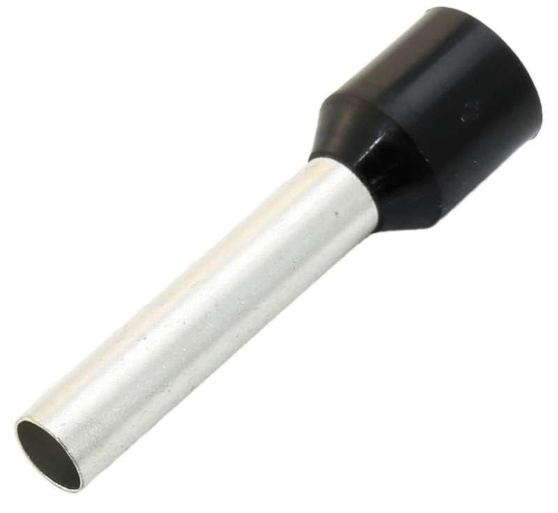 Multicomp Pro (E6018-BLACK) Wire Ferrule, Single Wire, 10 AWG, 6 mm², 18 mm