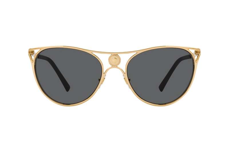 Versace VE 2237 - 1002/87 Gold Metal Cat-Eye Sunglasses
