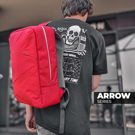 Kingsons Arrow Series -  15.6" Notebook Backpack - Red