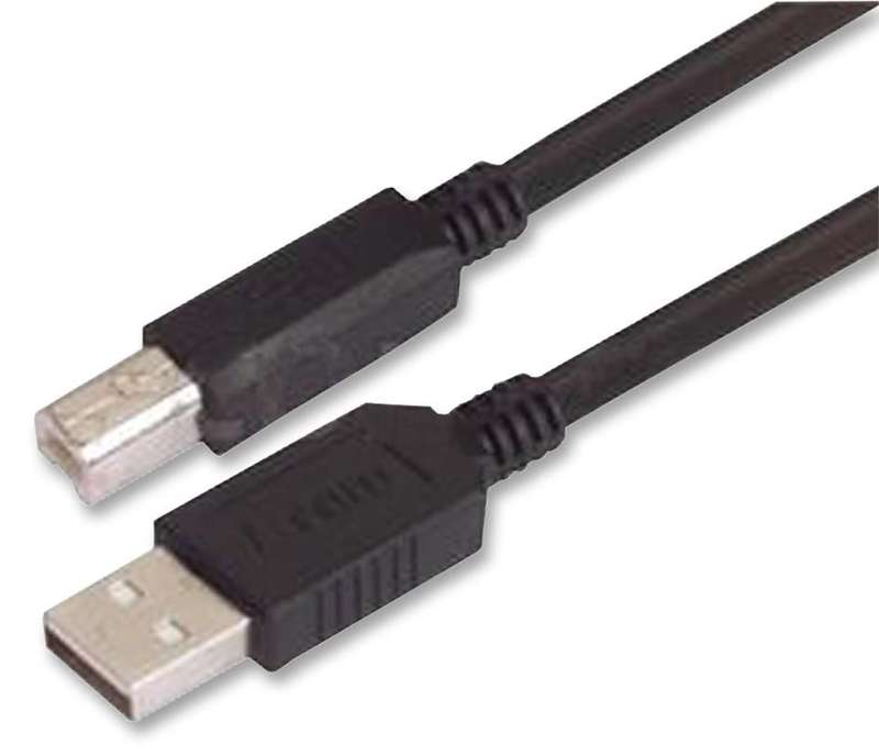 L-Com (CSUZAB-1M) USB Cable, Type A Plug to Type B Plug, 1 m