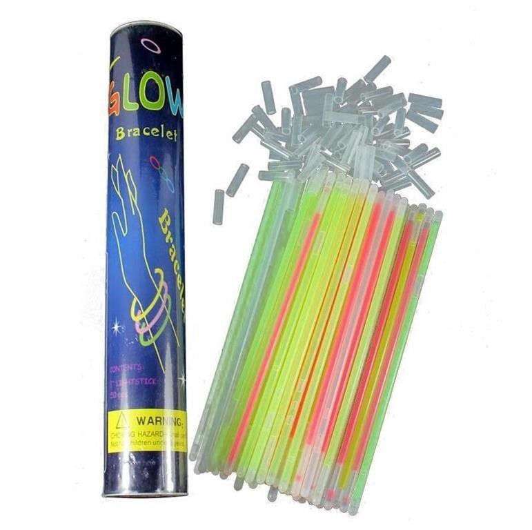100 Piece Premium Glow Sticks Bracelets Neon Light