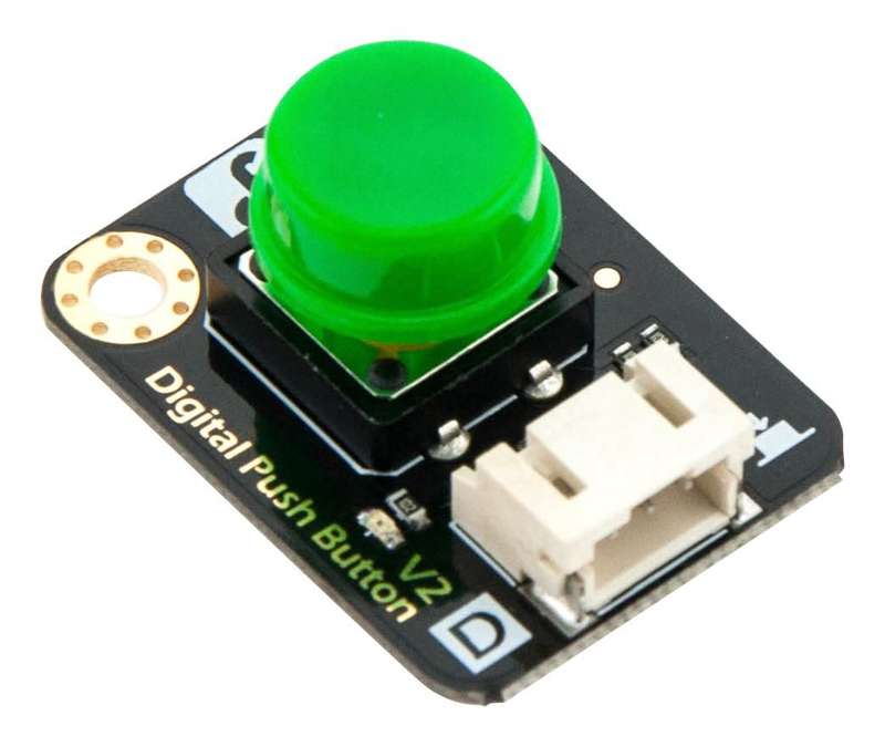 DFRobot (DFR0029-G) Add-On Board, Push Button Module, Green Cap