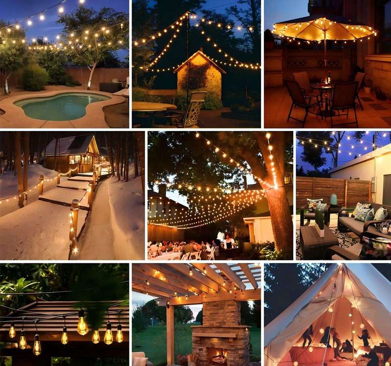 20  meter light string with 20 bulbs 220V