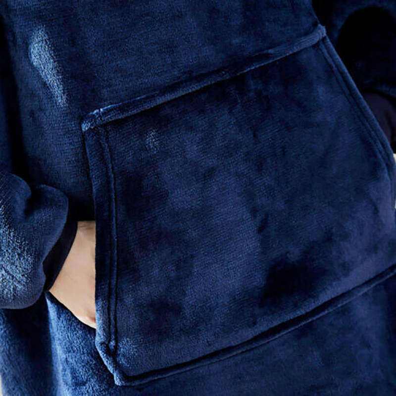 Fashion One-size Ultra-Warm Hoodie - Blue