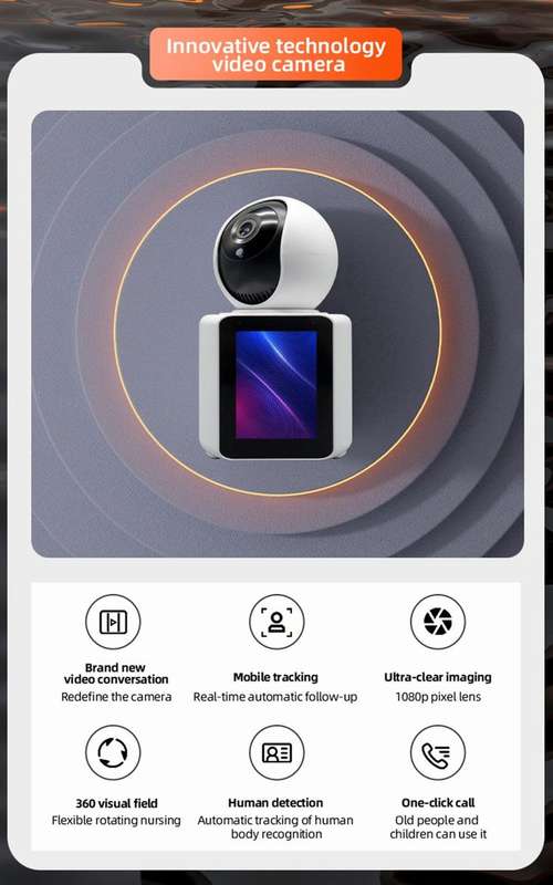 2 Way Wireless One Click Video Call Nanny Cam With 2.8` Screen & 8GB Card