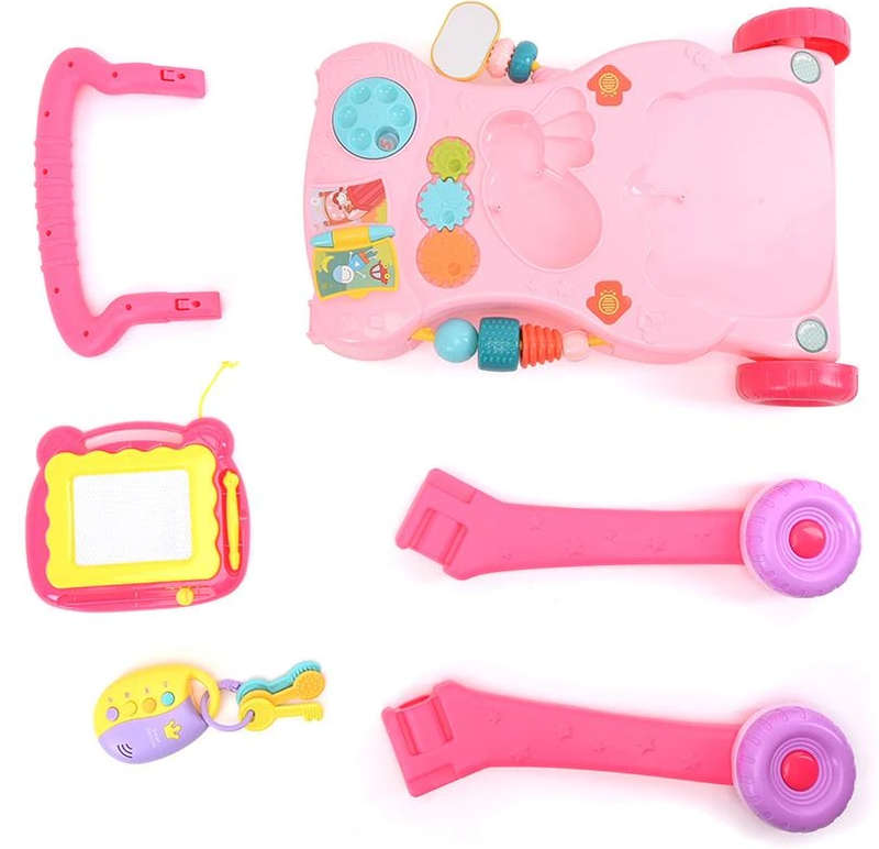 Jack Brown Multifunctional First Steps Baby Walker Toy - Pink
