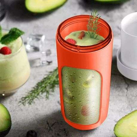 Portable Electric Juice Cup With Six Head Stainless Steel 450ML