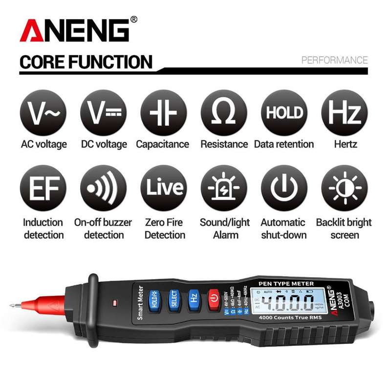 A3003 Dual Digital Multimeter / Non Contact Pen AC/DC Voltage