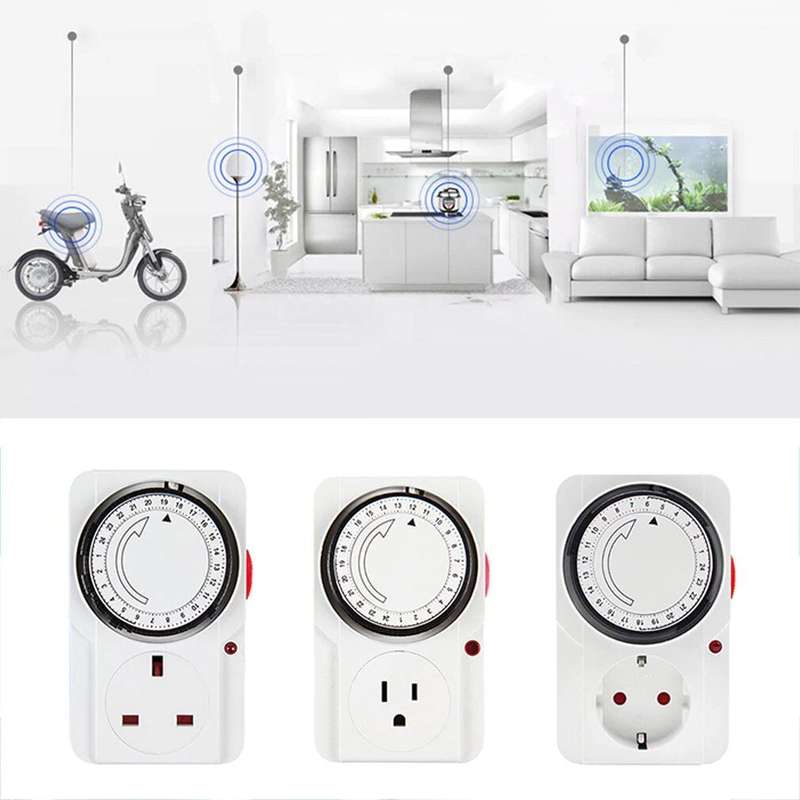 24 Hour Daily Programmable Analogue Electric Timer Plug  - Start & Stop your Electrical Devices